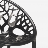 Set tavolo quadrato nero 70x70cm 2 sedie design Moai Black Costo