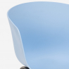 Set 2 sedie design tavolo nero quadrato 70x70cm moderno Navan Black Acquisto