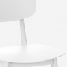 Set tavolo beige moderno quadrato 70x70cm 2 sedie design Wade 