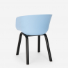 Set 2 sedie design tavolo beige quadrato 70x70cm moderno Navan Costo