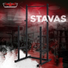 Squat rack regolabile per bilanciere con barra pull up cross training Stavas Vendita