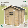 Box casetta in legno da giardino esterni per attrezzi Gaeta 178x218 Vendita
