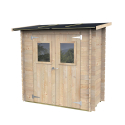 Box per attrezzi e casetta da giardino in legno con porta finestrata Hobby 198x98 Offerta