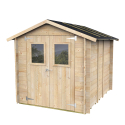 Box in legno casetta per attrezzi da giardino esterni porta doppia Hobby 198x248 PD Offerta