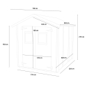 Box in legno casetta per attrezzi da giardino esterni porta doppia Hobby 198x248 PD Saldi