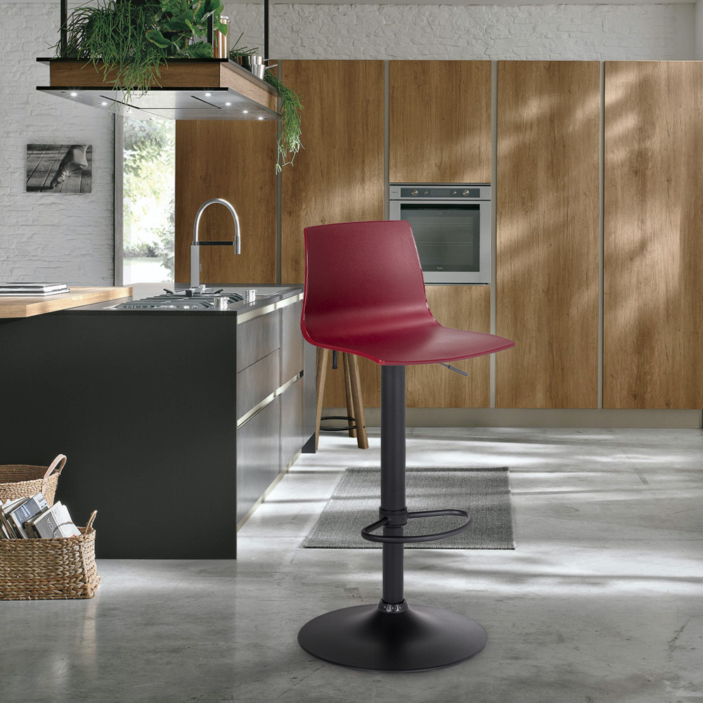 Sgabello cucina bar design base nero opaco regolabile Grand Soleil Imola  Matt