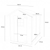 Casetta box in legno da giardino rimessa attrezzi bricolage Flavia 146x130