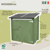 Rimessa box in legno casetta addossata attrezzi per giardino Ambrogio 155x85 Eco