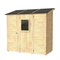 Casetta in legno da giardino rimessa box per attrezzi Vaniglia 207x102 Offerta