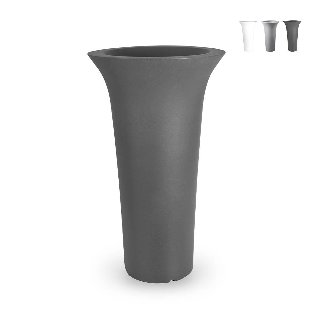 Vaso alto Ø 58 x 100cm portavasi design rotondo fioriera terrazzo giardino Flos