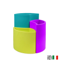 Set fioriera 3 vasi colorati per piante design casa giardino Tris Petalo Vendita