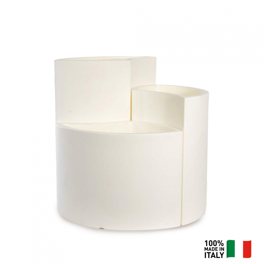 Tris Petalo Set fioriera bianco 3 vasi per piante design casa giardino