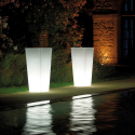 Vaso luminoso quadrato alto 85cm kit luce per esterno giardino Hydrus Saldi