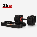 Coppia manubri 2 x 25 kg palestra fitness peso regolabile carico variabile Oonda Offerta