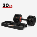 Coppia manubri 2 x 20 kg palestra carico variabile peso regolabile fitness Oonda Vendita