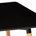 Set tavolo da pranzo 120x80cm nero 4 sedie design cucina ristorante bar Genk 