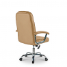 Poltrona sedia per ufficio ergonomica imbottita in similpelle Commodus Coffee Sconti
