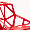 Sedia design geometrico moderno in plastica metallo Hexagonal