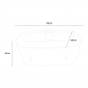 Vasca idromassaggio SPA gonfiabile ovale 190x120cm EaseZone 7150012