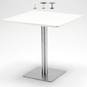 Tavolino quadrato 90x90cm con base centrale per bar bistrot Horeca Modello