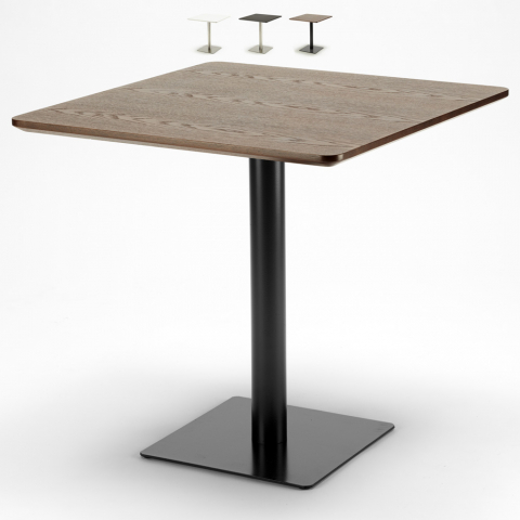 Tavolino quadrato 90x90cm con base centrale per bar bistrot Horeca