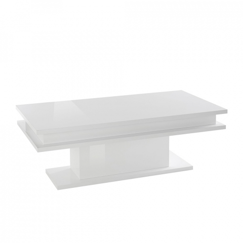Tavolino da caffè 100x55cm salotto moderno design bianco Little Big Promozione