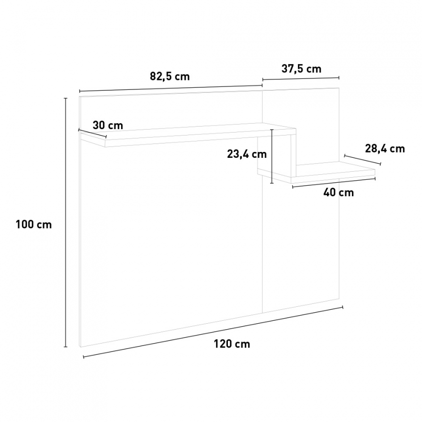 Zet Cilan Ardesia appendiabiti da parete 2 ganci ripiano ingresso design  moderno