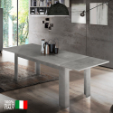 Tavolo da pranzo allungabile 90x160-210 design moderno grigio Jesi Bronx Vendita