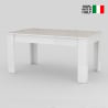 Tavolo bianco lucido allungabile 90x140-190 per sala da pranzo Jesi Light Vendita