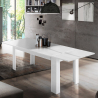 Tavolo bianco lucido allungabile 140-190x90cm per sala da pranzo Jesi Light Saldi