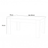 Tavolo bianco lucido allungabile 140-190x90cm per sala da pranzo Jesi Light Sconti