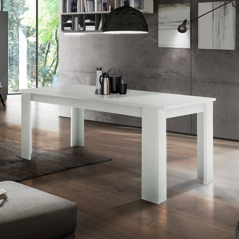 Tavolo allungabile legno bianco 90x140-190 soggiorno sala da pranzo Jesi Hout Promozione