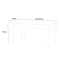 Tavolo per sala da pranzo moderno allungabile 90x140-190cm Jesi Gris Sconti