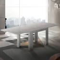 Tavolo da pranzo design moderno allungabile a libro 90x90-180 Jesi Raw Promozione
