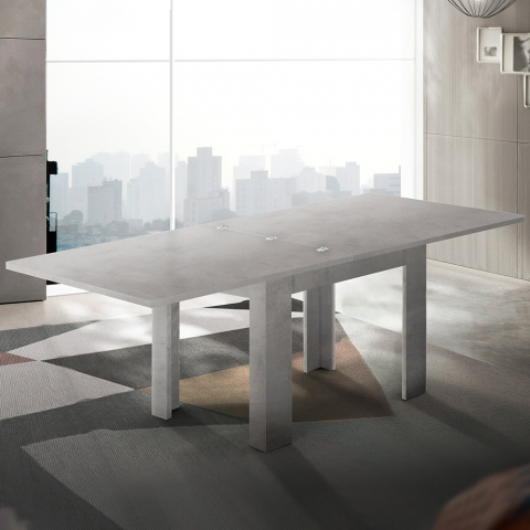 Tavolo da pranzo design moderno allungabile a libro 90-180x90cm Jesi Raw Promozione