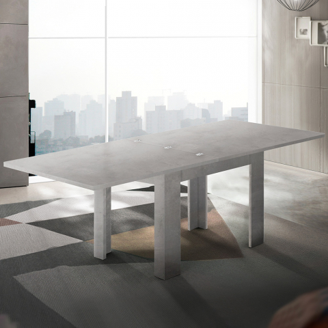 Tavolo da pranzo design moderno allungabile a libro 90x90-180 Jesi Raw Promozione