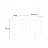 Tavolo da pranzo design moderno allungabile a libro 90x90-180 Jesi Raw Sconti
