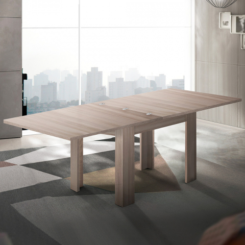 Tavolo da pranzo in legno allungabile a libro 90x90-180cm Jesi One Promozione
