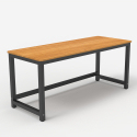 Scrivania ufficio rettangolare 160x70cm design metallo nero Bridgeblack 160 