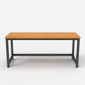 Scrivania ufficio rettangolare 160x70cm design metallo nero Bridgeblack 160 