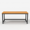 Scrivania ufficio rettangolare 160x70cm design metallo nero Bridgeblack 160 