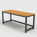 Scrivania ufficio rettangolare 160x70cm design metallo nero Bridgeblack 160 