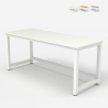 Scrivania ufficio design metallo bianco rettangolare 160x70cm Bridgewhite 160 Costo