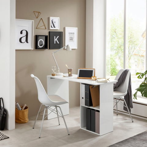 Scrivania 110x50cm design moderno casa ufficio smart working Conti