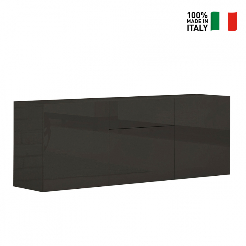 Lopar credenza 200cm mobile soggiorno madia cucina bianco design