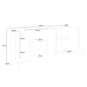 Credenza 6 ante cucina soggiorno 210cm design Pillon Fabrik Acero Catalogo