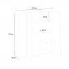 Vetrina design bianco lucido e legno per soggiorno salotto New Coro Hem Catalogo
