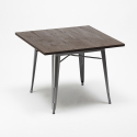 set design industriale tavolo 80x80cm 4 sedie stile Lix cucina bar hustle Acquisto