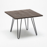 set 4 sedie stile Lix tavolo 80x80cm design industriale bar cucina reims dark Acquisto