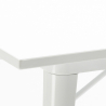 set 4 sedie Lix tavolo acciaio bianco 80x80cm industriale century white Acquisto